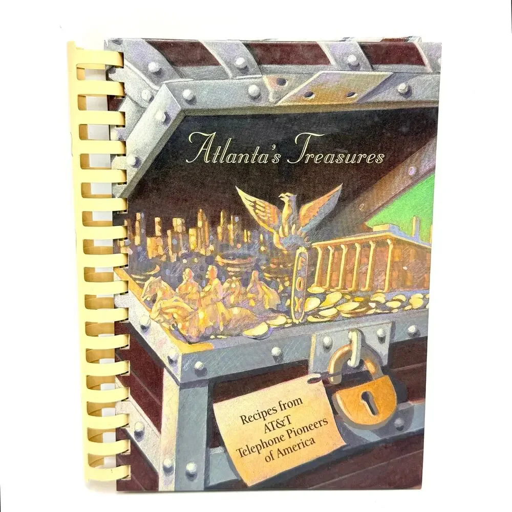 Atlanta Treasure Cookbook Vintage 90s AT&T Telephone Pioneers of America Recipes